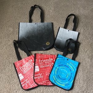 Set of 5 lululemon Tote Bags